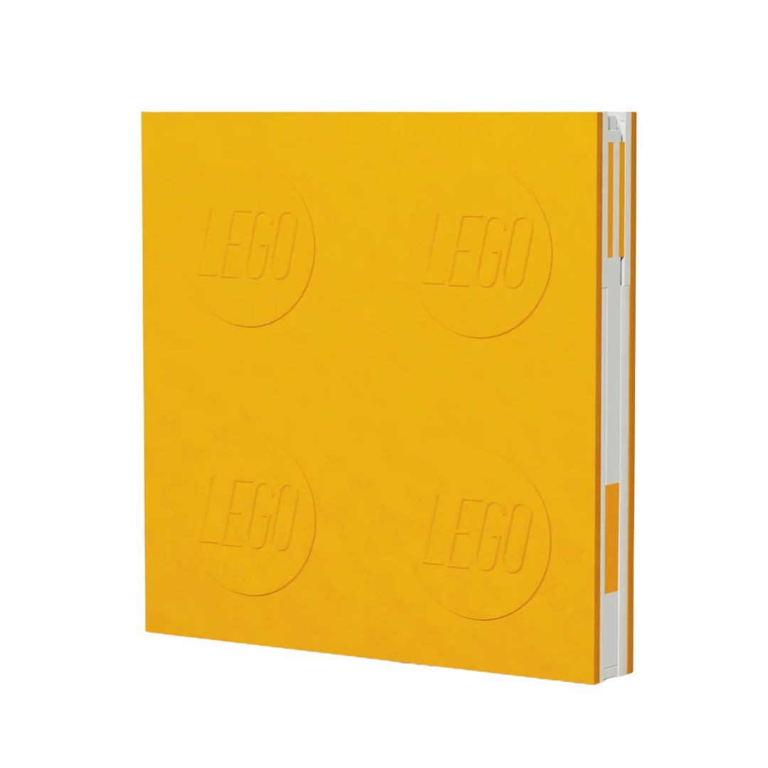 Lego Locking Notebook with Gel Pen - Box Yellow