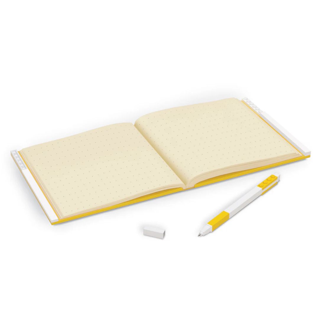 Lego Locking Notebook with Gel Pen - Box Yellow