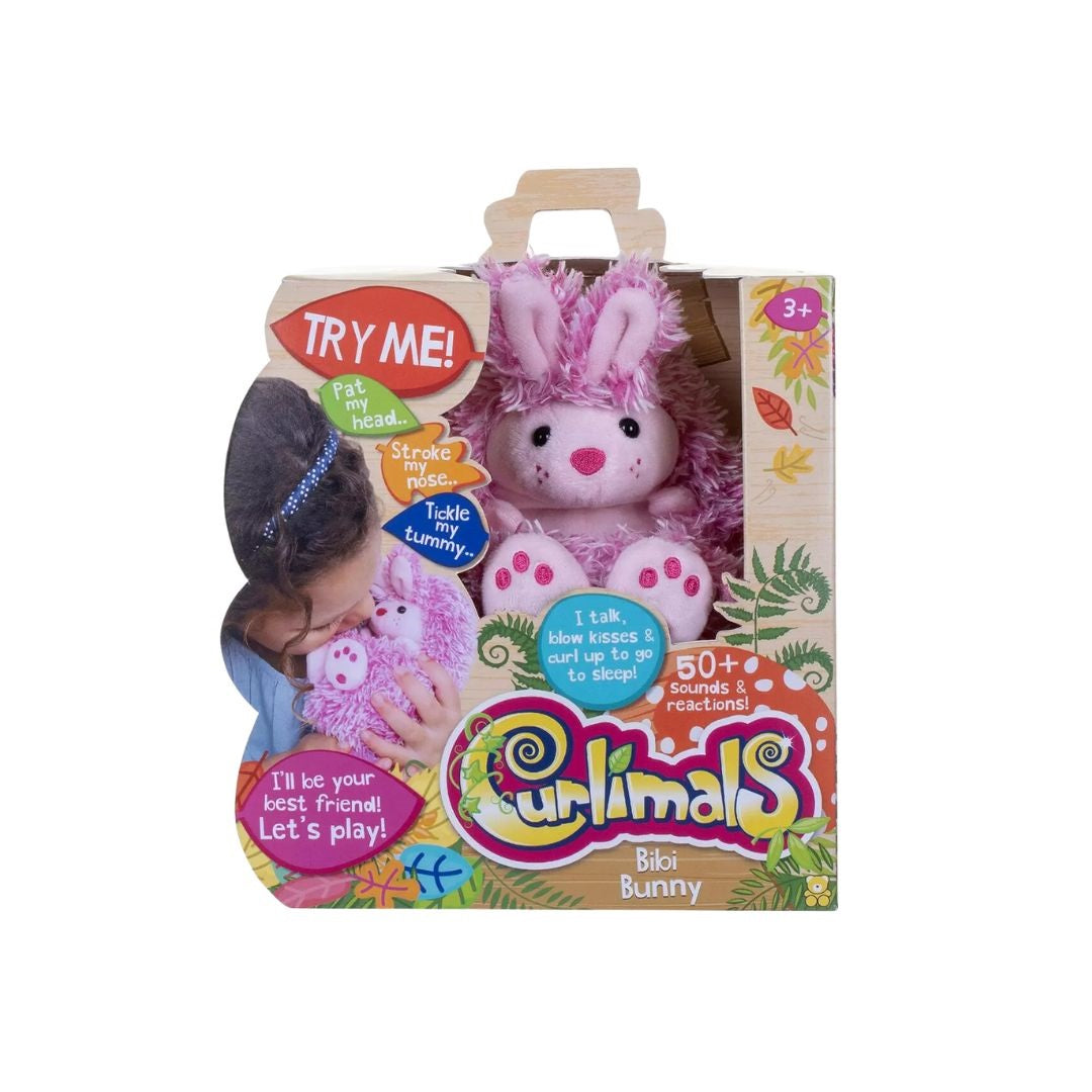 Curlimals Bibi Bunny Interactive Plushie