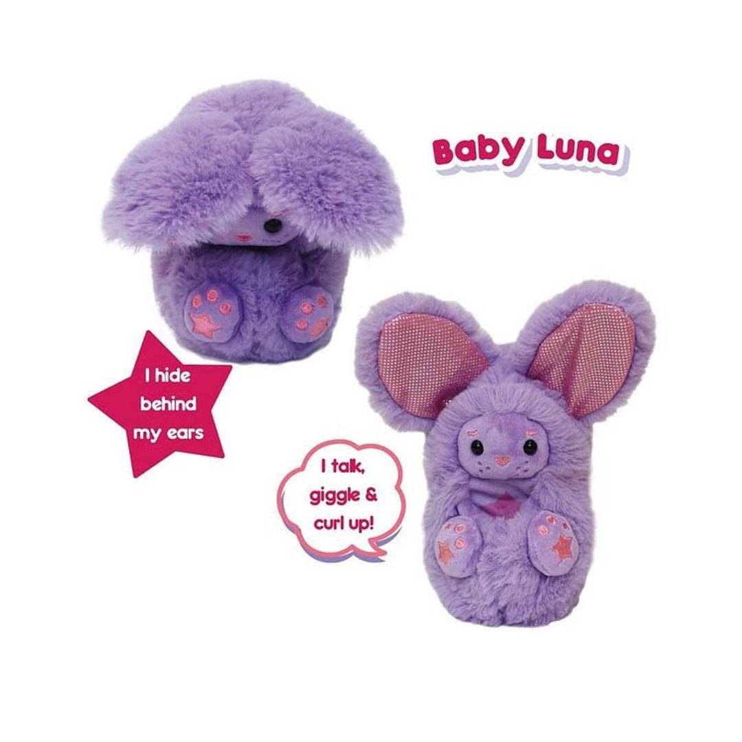 Curlimals Baby Luna Bunny Interactive Plushie