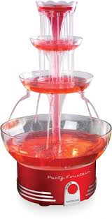 Nostalgia Retro Red Deluxe Lighted Party Fountain