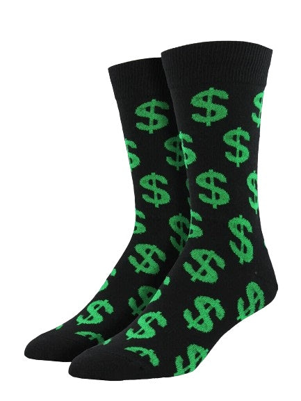 Noxxiez Soxxiez Dollar Black Socks