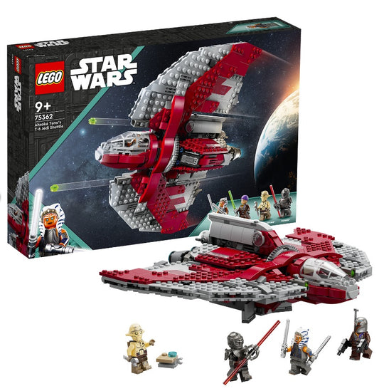 Lego brick-built recreation of Ahsoka Tano’s T-6 Jedi Shuttle