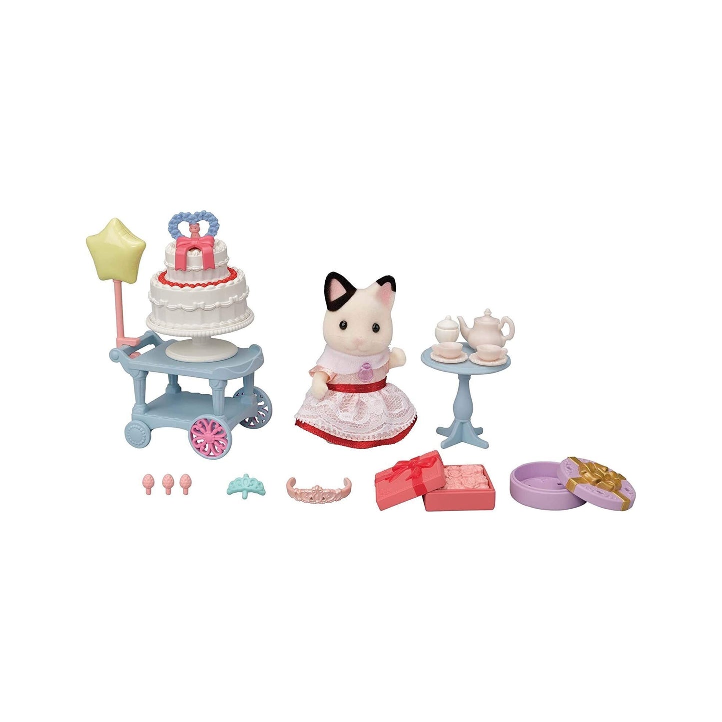 Sylvanian Families Party Time Playset Tuxedo Cat Girl