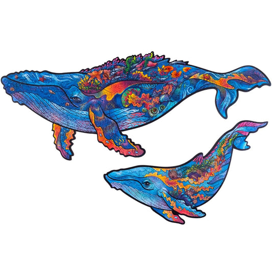 Wooden Puzzle Milky Whales Size Medium