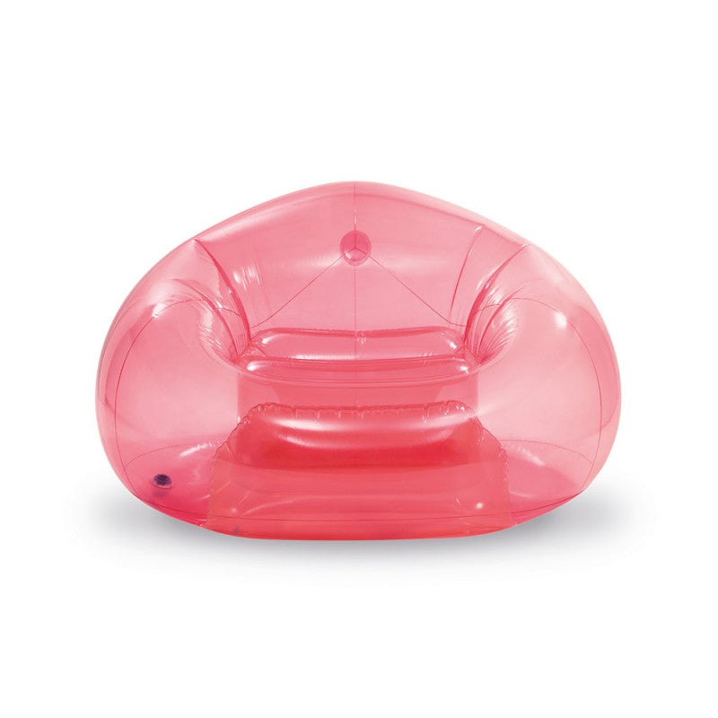 Transparent Pink Beanless Bag Chair