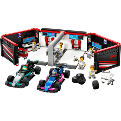 Lego City F1 Garage & Mercedes-AMG & Alpine Cars