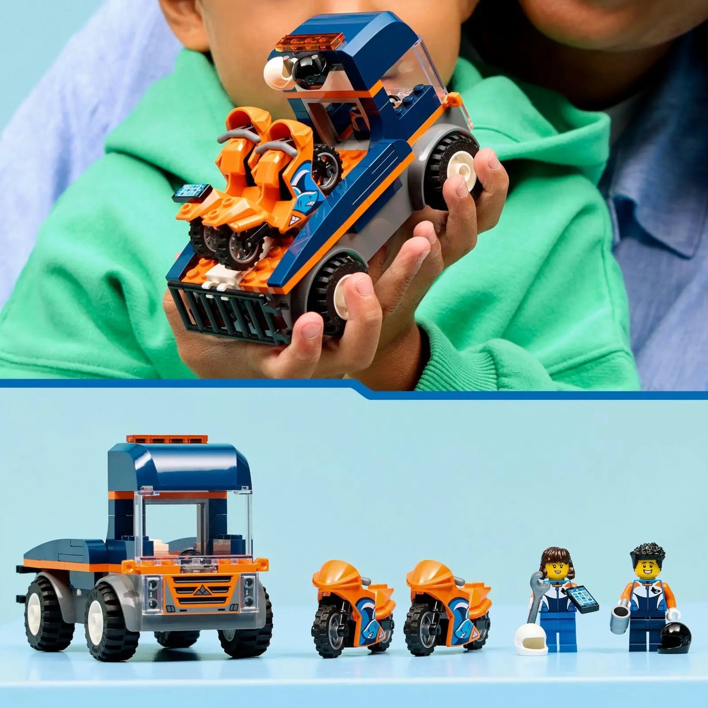 Lego City Motorcycle Transporter - 88 Pcs