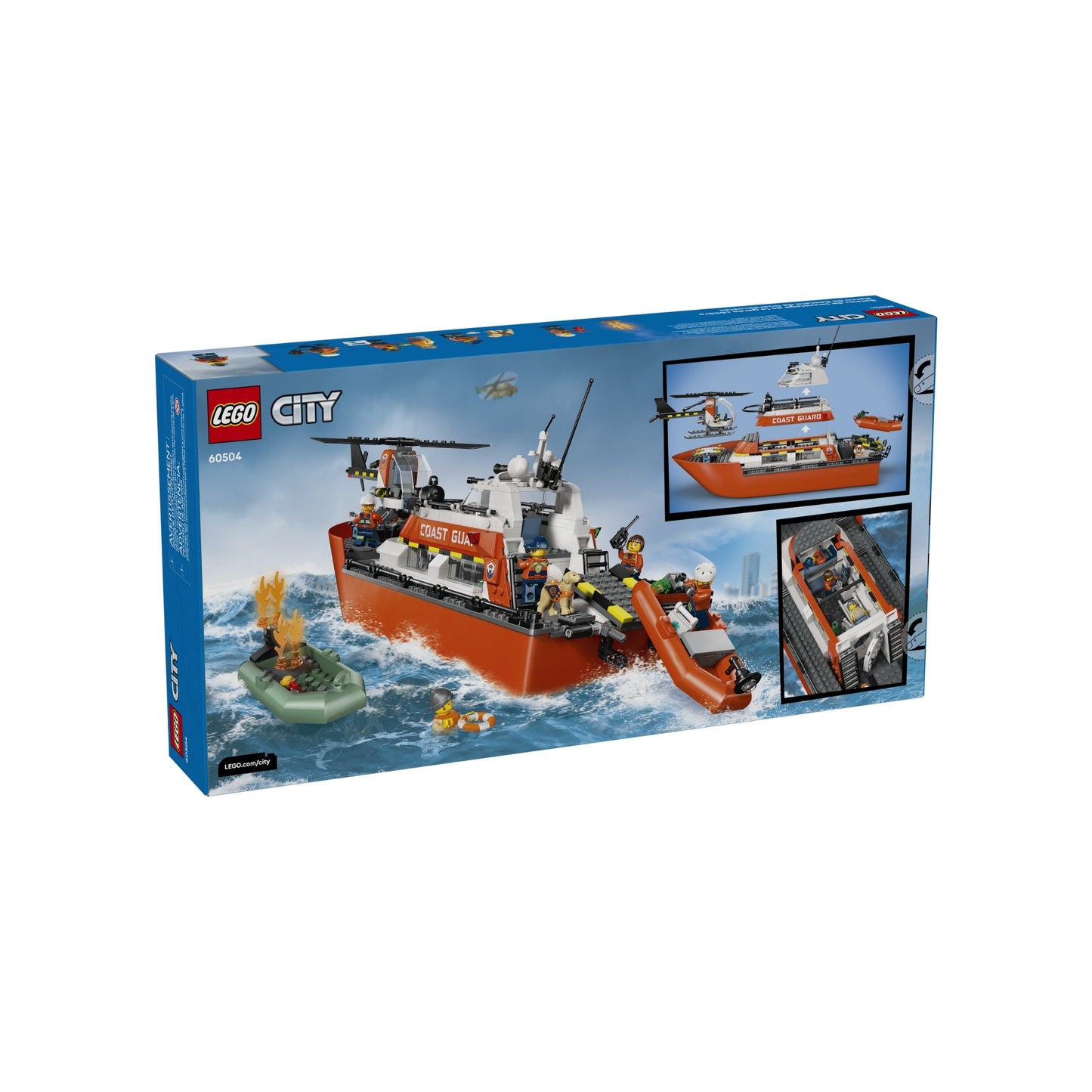 Lego City Coast Guard Rescue Boat & Helicopter - 742 Pcs