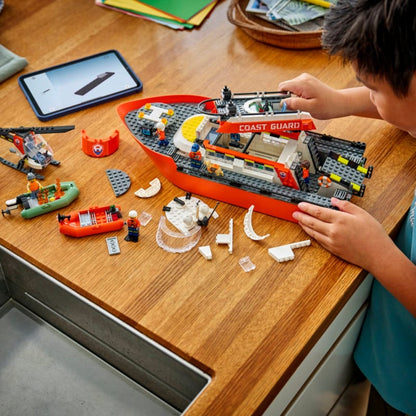 Lego City Coast Guard Rescue Boat & Helicopter - 742 Pcs