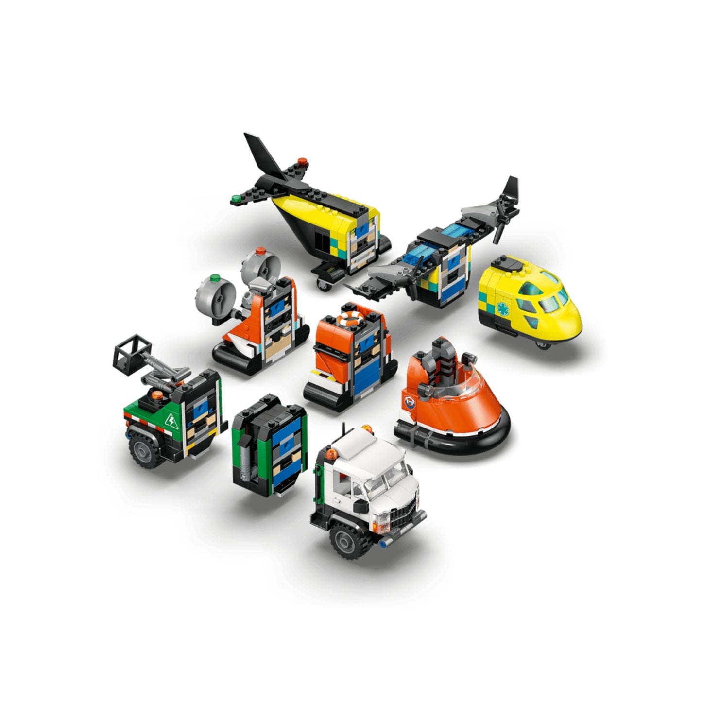 Lego City Airplane Service Truck & Hovercraft Remix - 990 Pcs