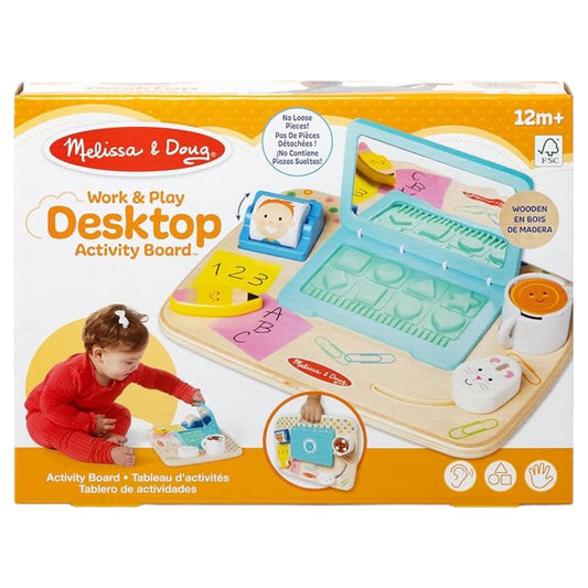 Melissa & Doug Wooden Work & Play Desktop Activity Board
