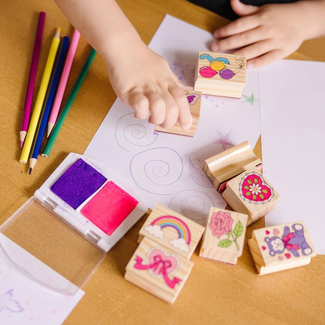 Melissa & Doug Wooden Stamp Set Friendship