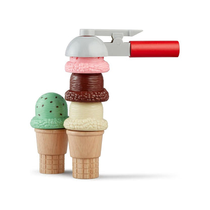 Melissa & Doug Scoop and Stack Ice Cream Cone Play Set