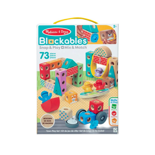 Melissa & Doug Blockables Town Play Set Wooden Blocks