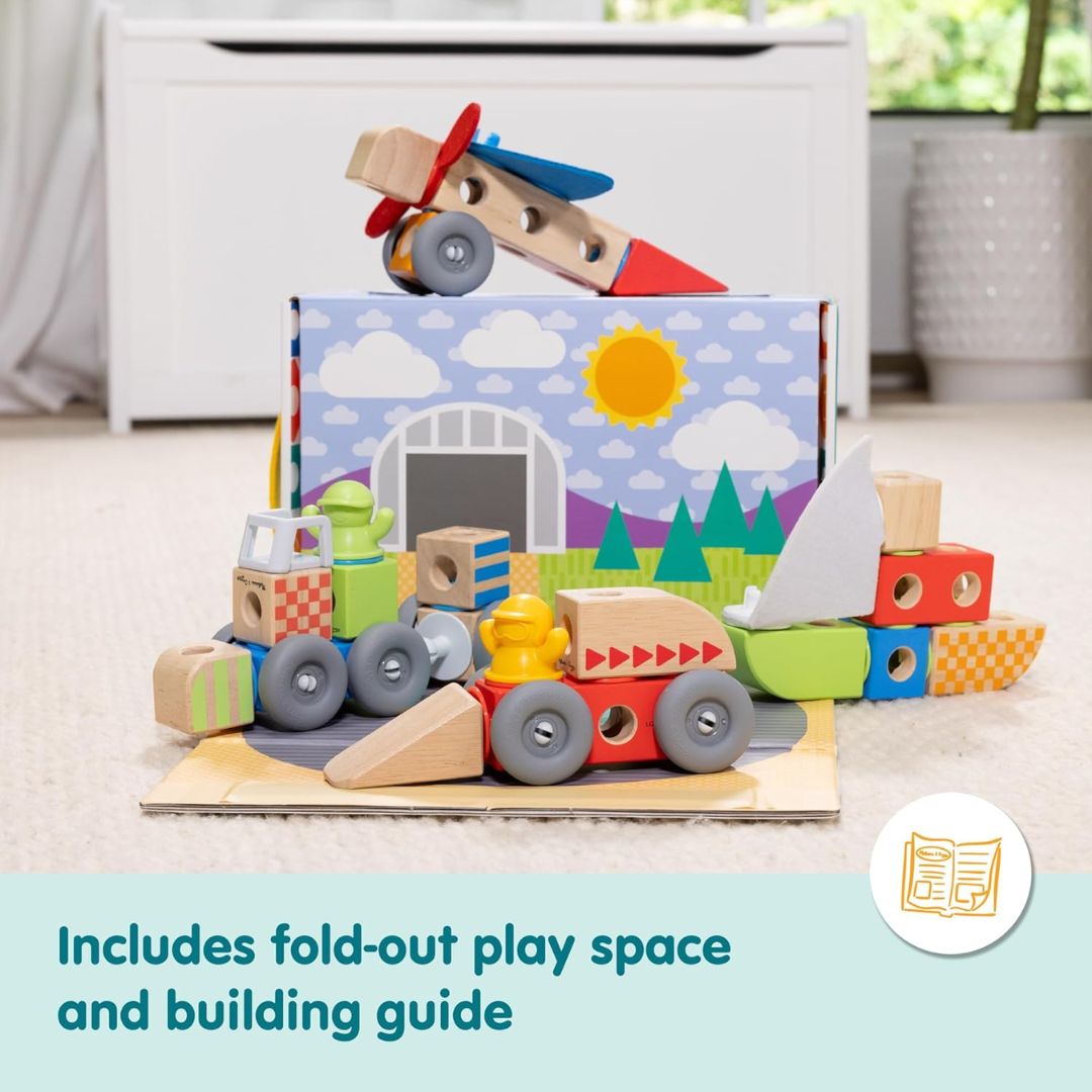 Melissa & Doug Blockables Vehicles Play Set