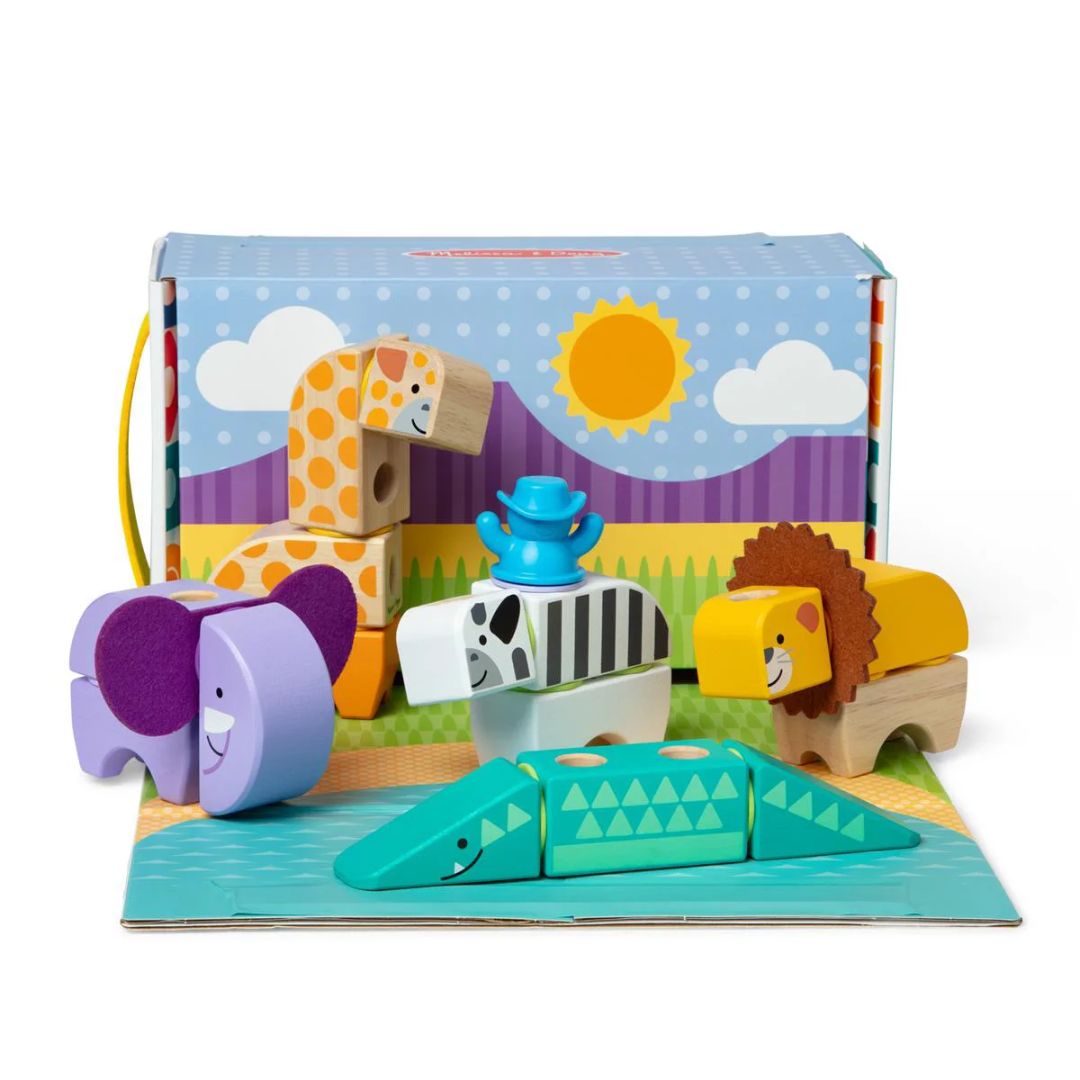 Melissa & Doug Blockables Safari Snap and Play Set
