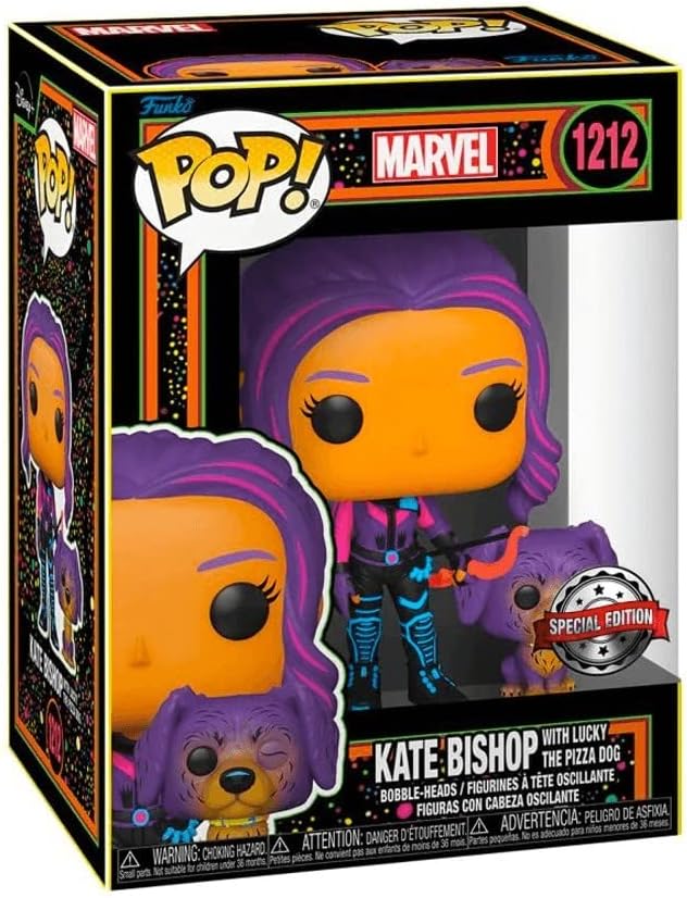 Funko Pop Kate Bishop with Lucky the Pizza Dog