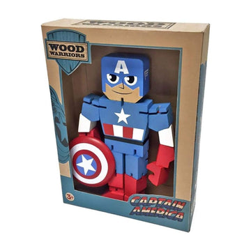 Marvel Wood Warriors Captain America Figure