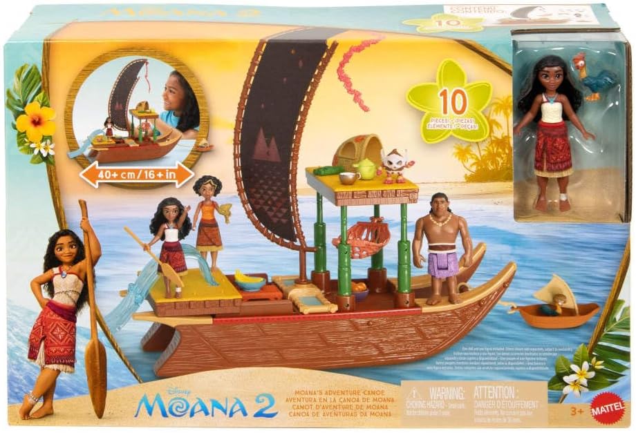 Mattel Disney Moana & Floating Boat Playset