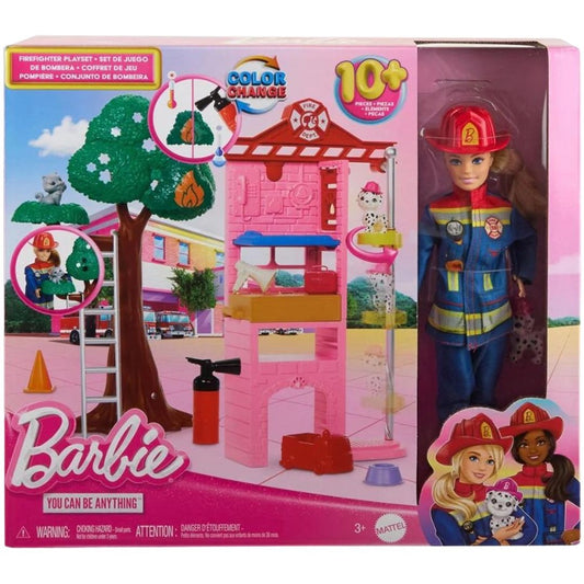 Mattel Barbie Firefighter Doll and Playset