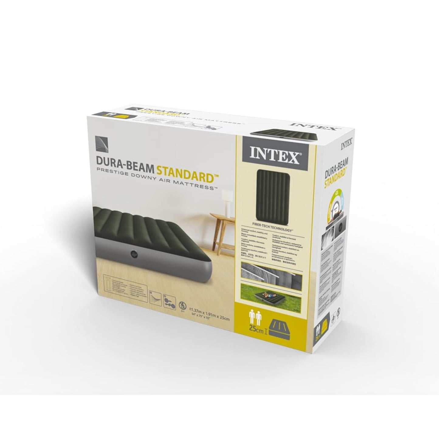 Intex Dura Beam Standard Air Mattress 99.06 cm x 190.50 cm x 25.40 cm