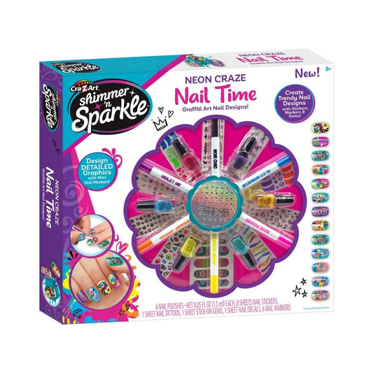 Crazart Shimmer & Sparkle Neon Craze Nail Time