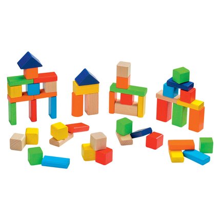 Jeu De Construction - 50 Cubes En Bois