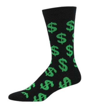 Noxxiez Soxxiez Dollar Black Socks