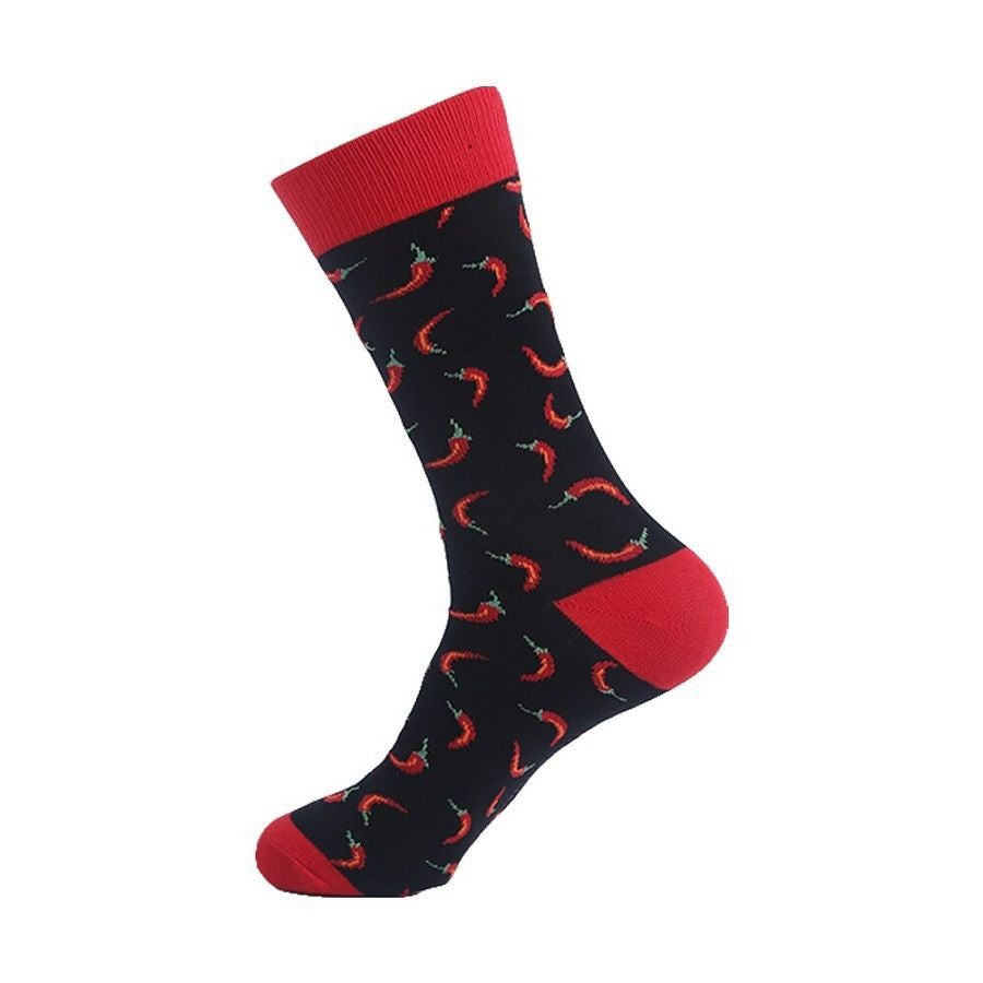 Noxxiez Soxxiez Red Pepper Black Socks