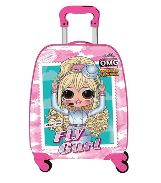 LOL Kids Luggage with Reusable Stickers 18"