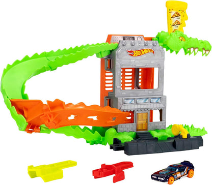 Hot Wheels City Crocodile Attack Playset