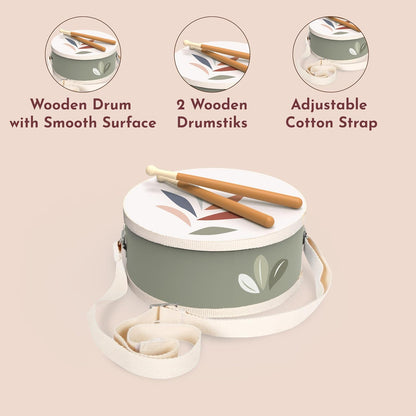 Speedy Monkey Wooden Kids Drum Set