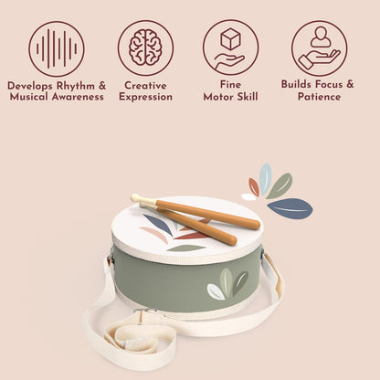 Speedy Monkey Wooden Kids Drum Set