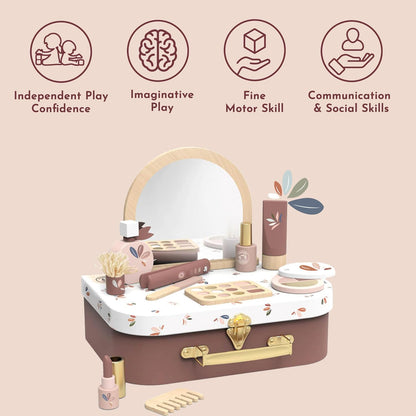 Speedy Monkey Wooden Beauty Suitcase