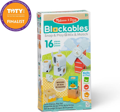Melissa & Doug Blockables Farm Friends Play Set