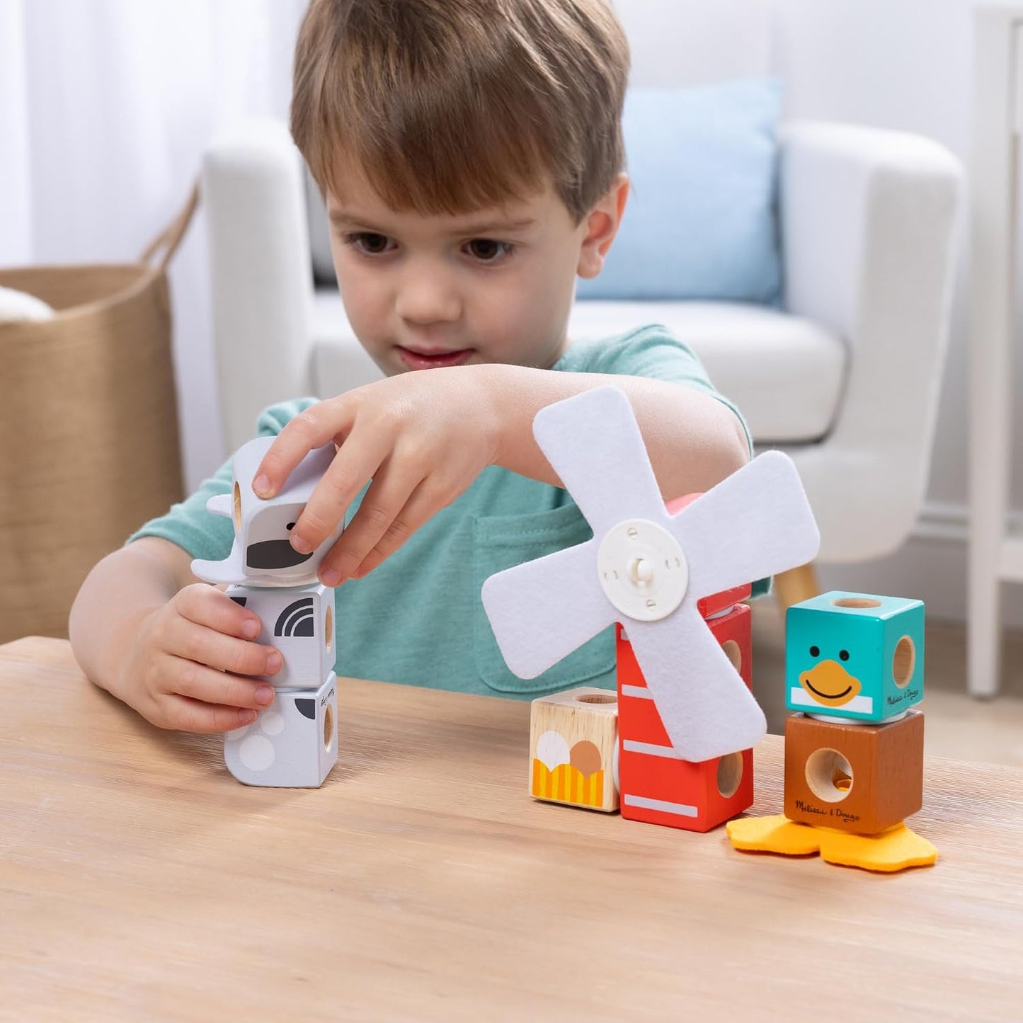 Melissa & Doug Blockables Farm Friends Play Set