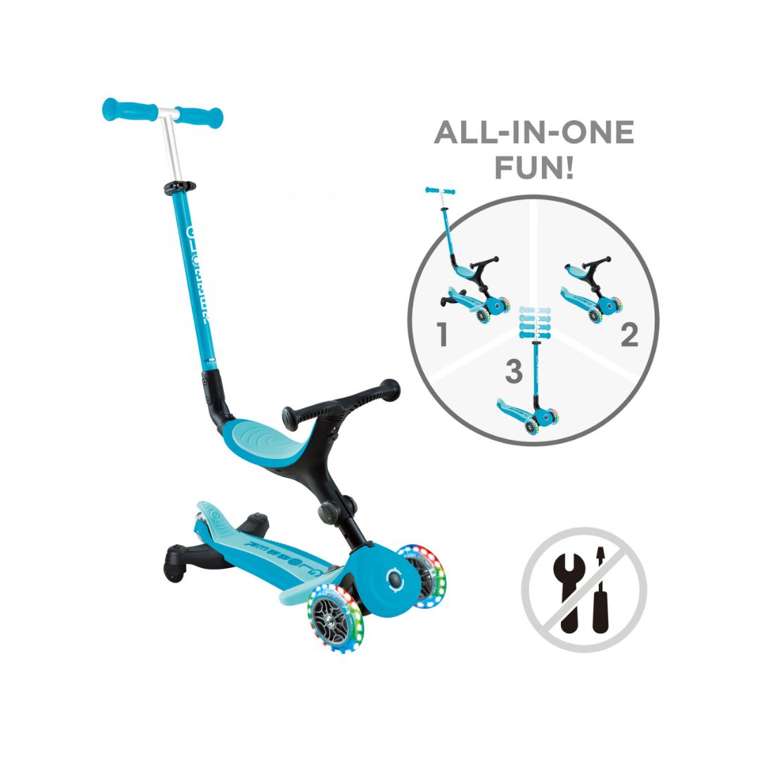 Globber Go Up Active Lights 360 Blue scooter