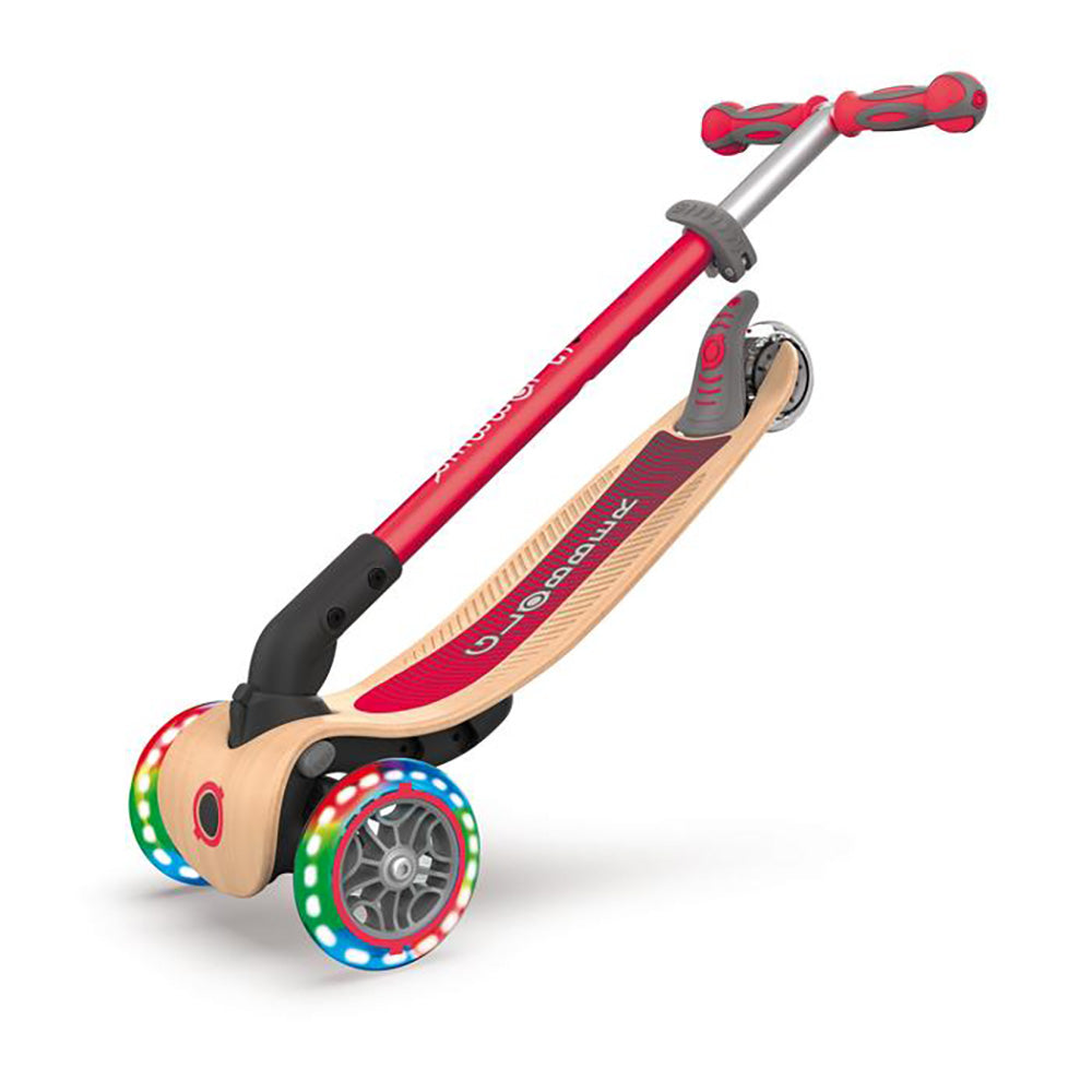 Primo Foldable Wood Light Up Wheels Red