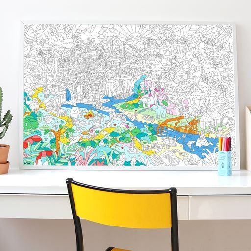 Omy Giant Coloring Poster Jungle