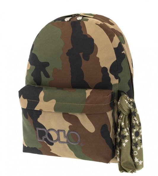 Polo School Bag With Scarf Camouflage