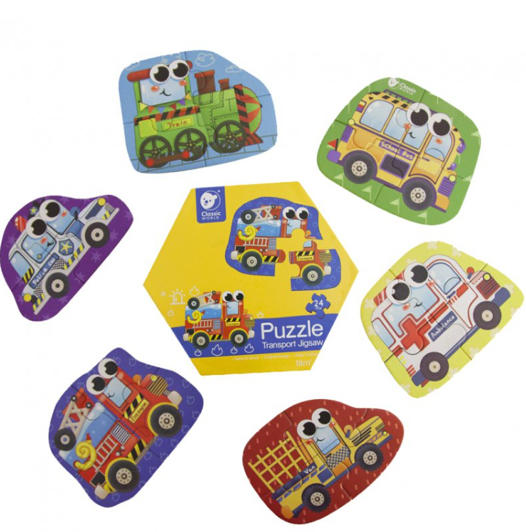 Classic world Wooden Puzzle Vehicles Transport