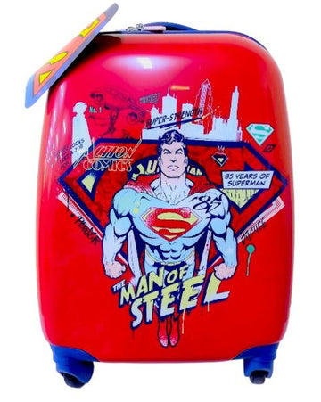 Truecare Superman Kids Luggage with Reusable Stickers 18
