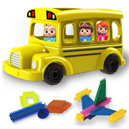 Cocomelon School Bus Set Building Blocks
