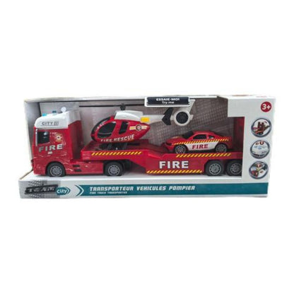 Fire Truck Transporter Set