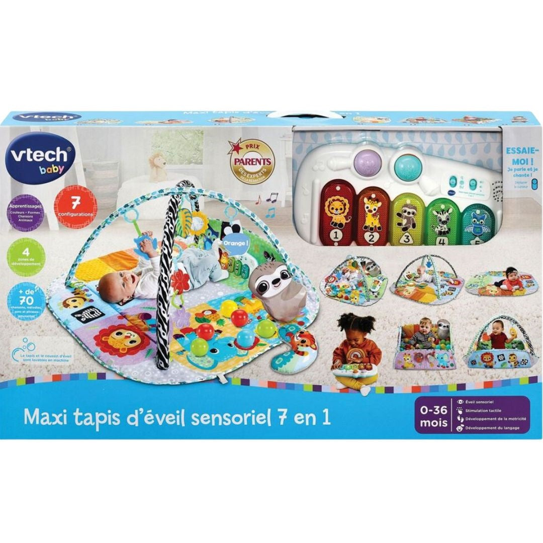 Vtech Maxi Tapis D'eveil Sensoriel 7 En 1