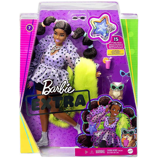 Barbie Extra Doll #7 In Top & Furry Shrug With Pet Pomeranian