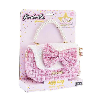 Girabrilla Lolly Tweed Handbag with Bow