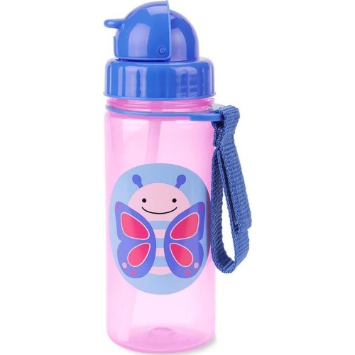 Butterfly Plastic Straw Bottle