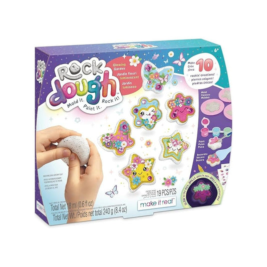 Make It Real Rock Dough Glowing Garden Molding Kit